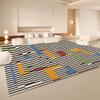 High Density Loop Pile Living Room Rug Modern Classic Non-Slip Large Carpet for Bedroom Sofa Area Easy Clean Home Decor