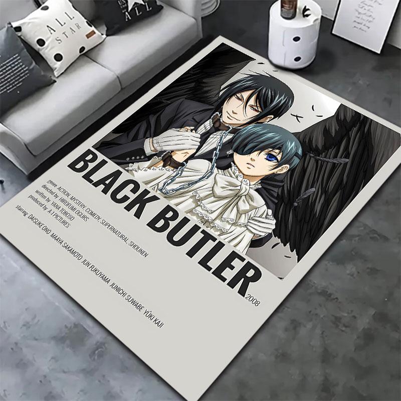Black Butler Carpet Rug For Living Room Bedroom Home Sofa Decoration Kids Play Nonslip Floor Mat