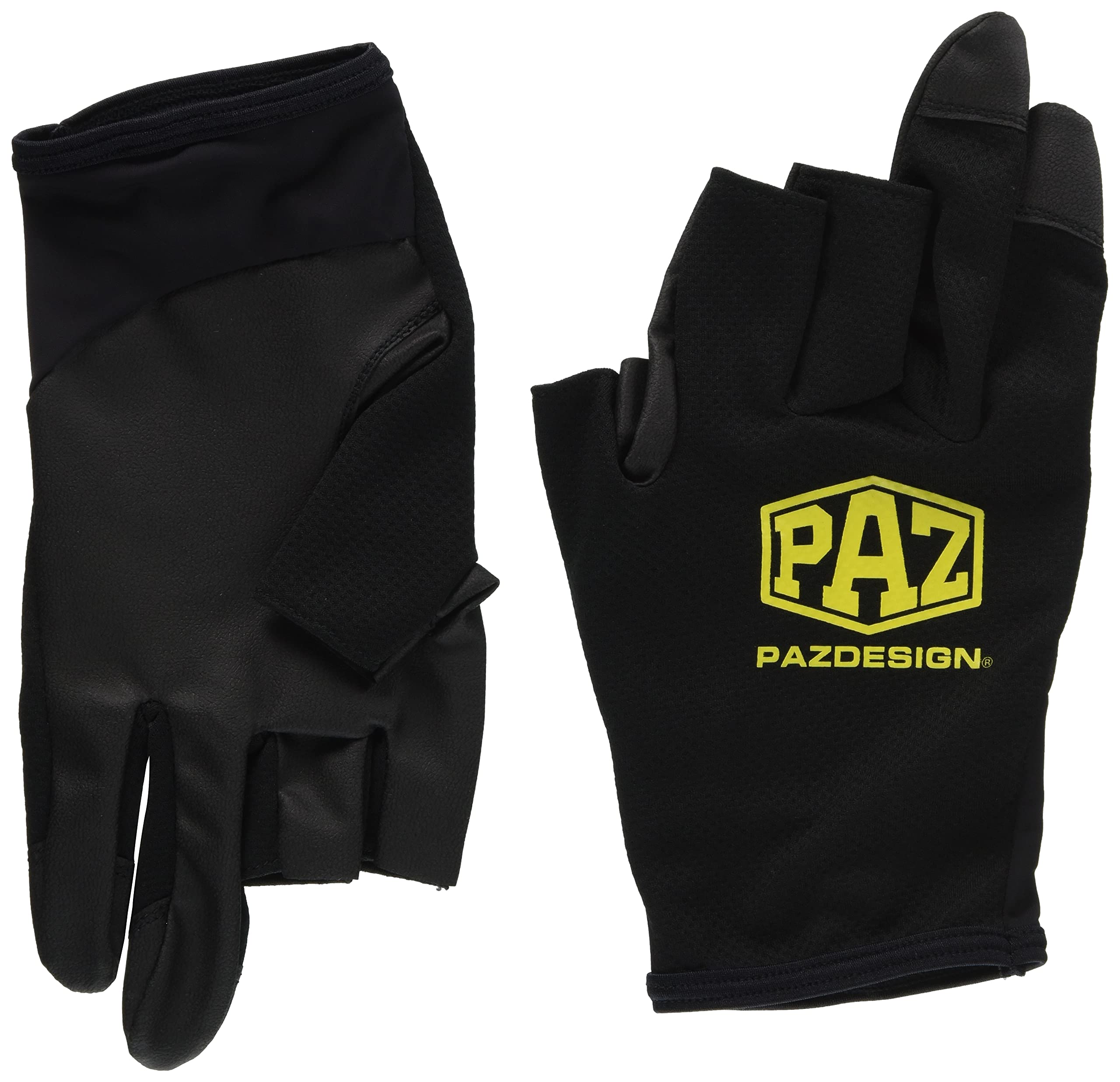 

Puzzle Design 3 Fingerless Mesh Gloves Black Yellow L Multi-Game PGV-040