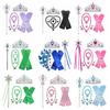 Children'S Accessories Set Love Snowflake Crown Magic Wand Princess Necklace Gloves