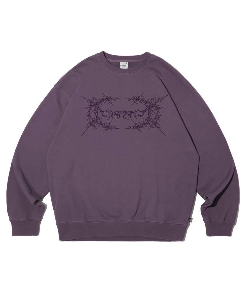 CRITIC Spike Wormhole Sweat Shirts Purple