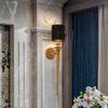 Full Copper Wall Lamp Luxury Living Room TV Background Wall Light Bedroom Bedside Lamp Simple Retro Staircase Lamp LED Lighting