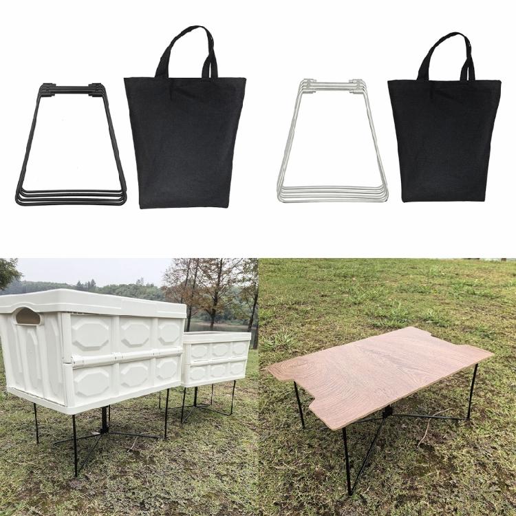 Camping Foldable Metal Stand Storage Box Bracket Foldable Coolers Stand Outdoor Picnics Accessories Easy To Use