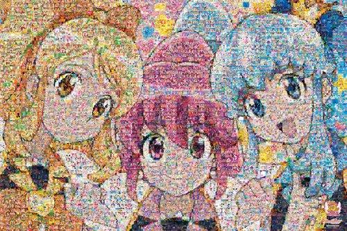 

500-piece jigsaw puzzle, Pretty Cure 10th Anniversary Mosaic Art, large pieces (50x75cm)