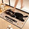 Non-Slip Backing Cartoon Floor Mat Water Absorbent Area Rug 3D Plush Animal Doormat  Bathroom Rug