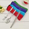 Portable Air Cotton 1Pc New Travel Cutlery Bag Fashion Knife Fork Zipper Pillow Bag Soft Chopsticks 8 Colors