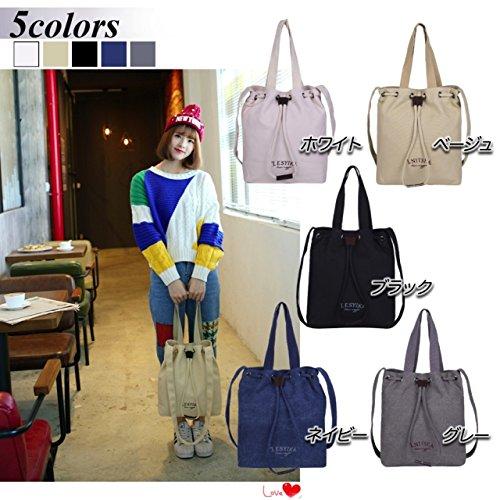 [Angel Moon] Canvas Tote Bag, 2-way, Drawstring, Crossbody, Shoulder Bag, Natural, Relaxed Fit, Women's, Office, Casual, Sub-bag, Tablet, Zipper Closu