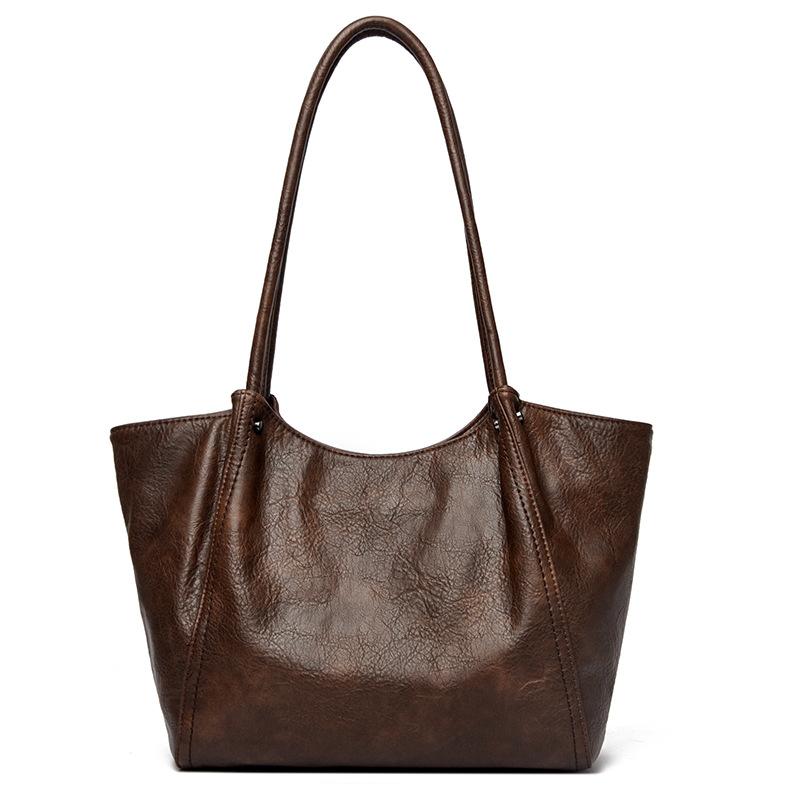 Korean Style Fashionable Retro Versatile Casual Commuting Shoulder Bag, Simple Commuting Large Capacity Tote Women's Bag