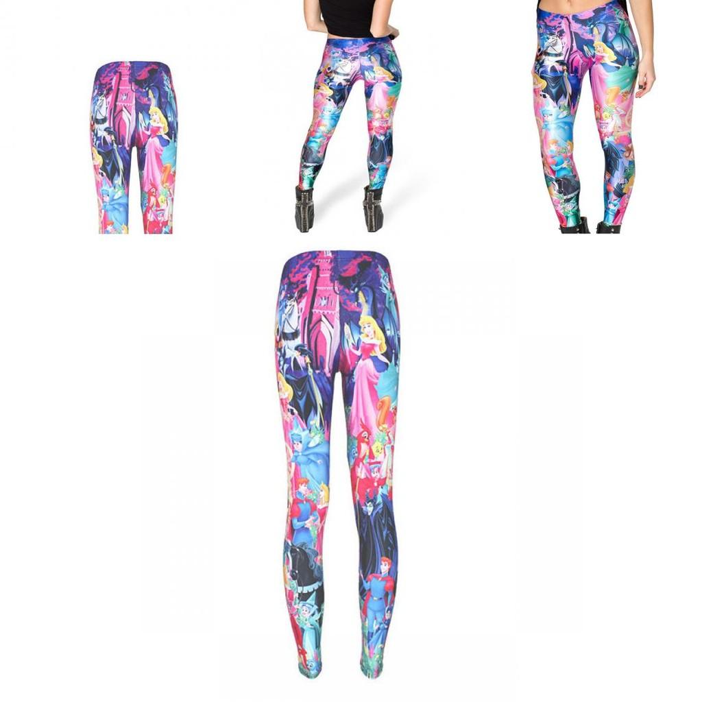 Stylish Cross-border Women's Nine-point Leggings With High Elasticity And 3d Print Design For A Perfect Fit