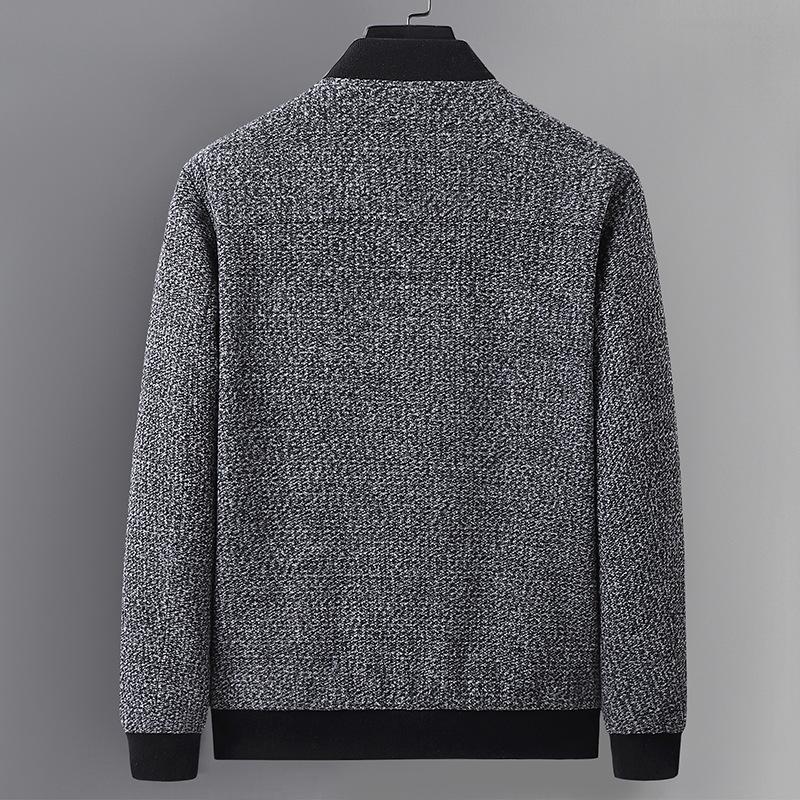 Męska kurtka jesienno-zimowa trend casualowy daddy wear polarowa slim fit kołnierz bejsbolowy wełniana kurtka odzież męska