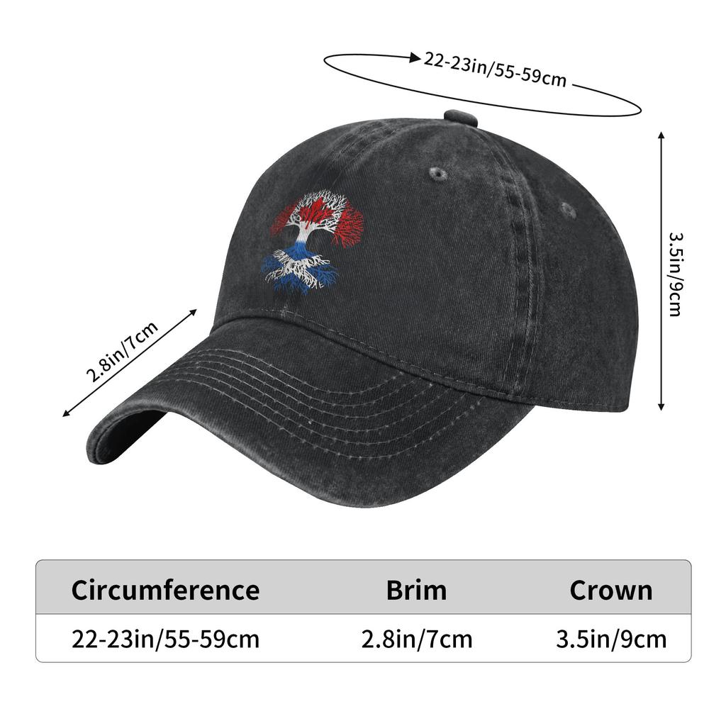 Canadian Grown with Scottish Roots Canada Scotland Flag Tree Casual Baseball Cap For Unisex Men Summer  Tennis Skate Trucker Hat