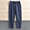 Herrenhose aus Baumwolle und Leinen, lässig, Baggy, Streetwear, Jogger, Sporthose, einfarbig, lang, gerade, trendige Hose für Herren