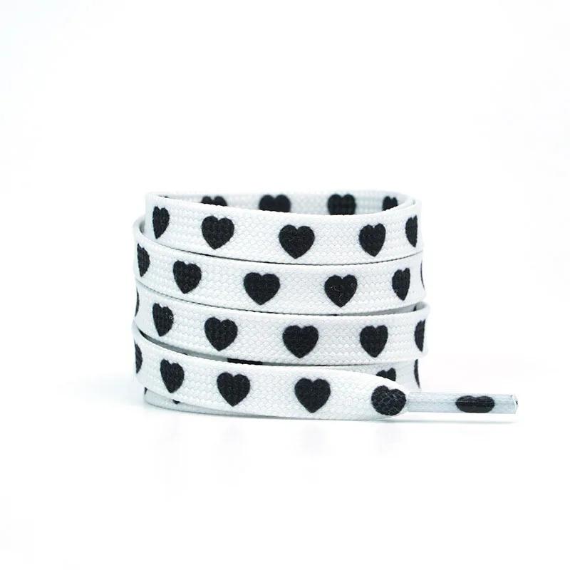 Flat Heart Shoelaces Personalized Valentine's Day Pink Love Shoelace Rope Couples High Canvas Sports Shoes Shoe Laces for AF1