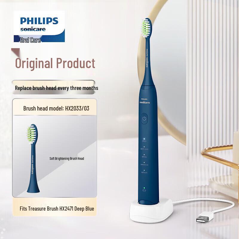 Philips HX2471/01 Sonic Electric Toothbrush Deep Blue