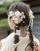 [Lomeri] Hair Accessory with Dried Flowers and Ribbons [3 Colors Available] for Yukata, Kimono, Traditional Japanese Clothing, Furisode,