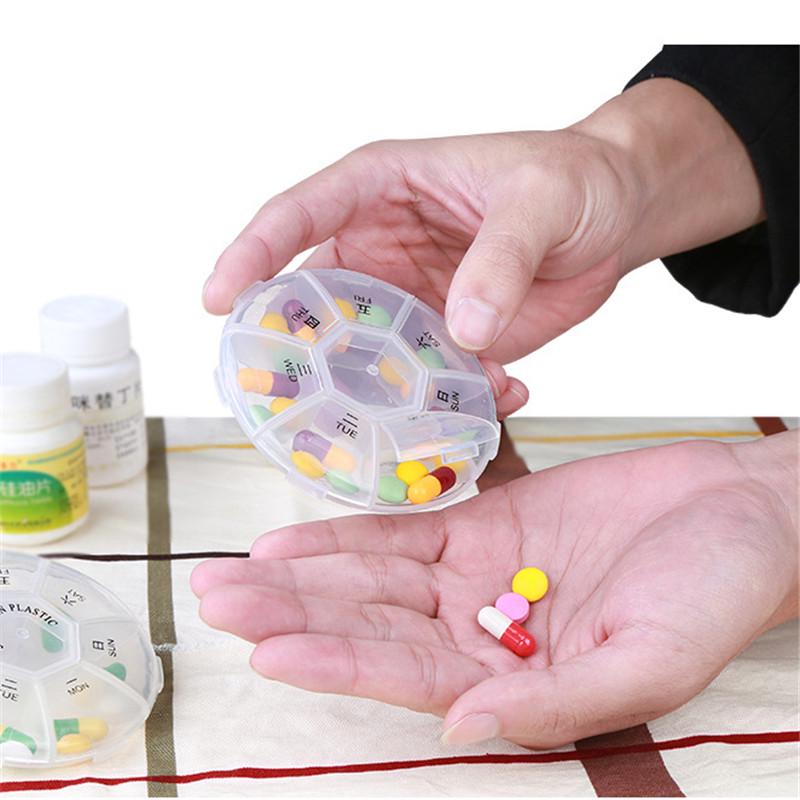 7 Day Mini Weekly Compartment Pill Case Diversion Safe Storage Medicine Stash Box Travel Sort Tablet
