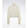 Reebok Fleece Half Zip Up Sweatshirt  W    White  HG3821