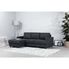 Paul 4-seater Left Corner Sofa - Anthracite Grey Fabric - L 215 X D 140 Cm - Made In Ukraine