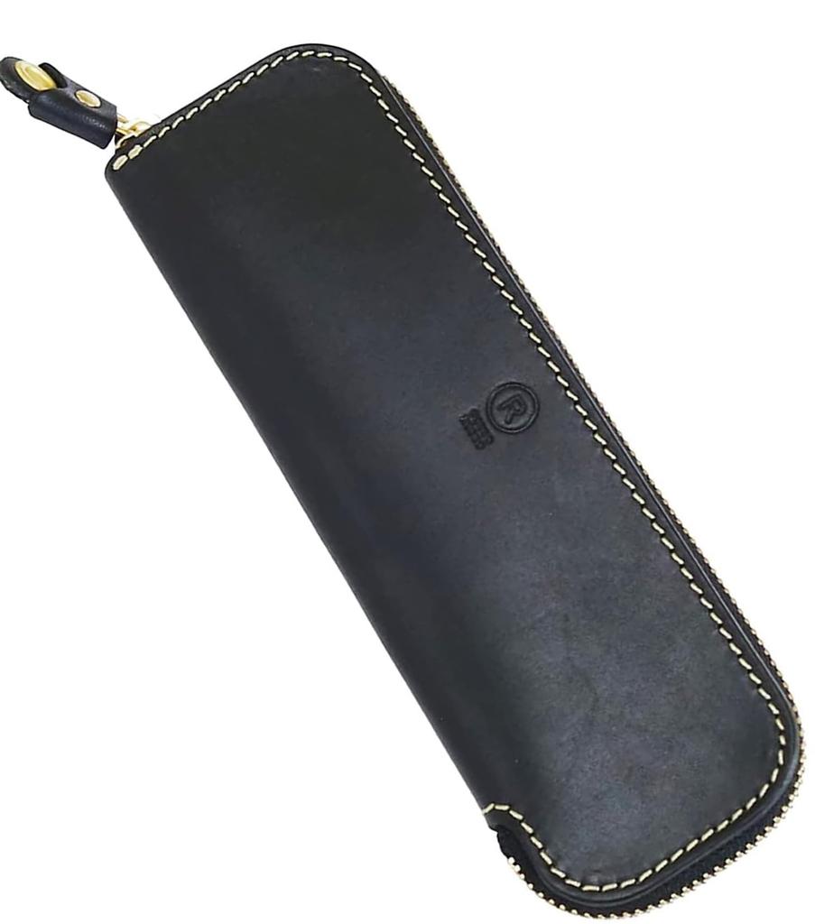 Pen leather Porco Tochigi genuine black case, brand, Rosso, tray, leather, leather, simple, men's, women's, [sokunou]