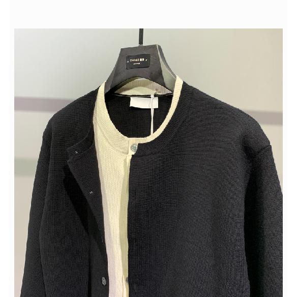 Simple Style Autumn Men's Young Knitted Cardigan Men's Korean Style Versatile Autumn Winter Couple Gray with Turn-down Collar Sweater Coat