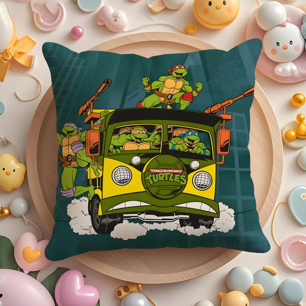 Teenage Mutant N-Ninja Turtles Cushion Cover Home & Car Multi-Scene Pillow Cover - Reversible, Soft & Durable for Daily Use