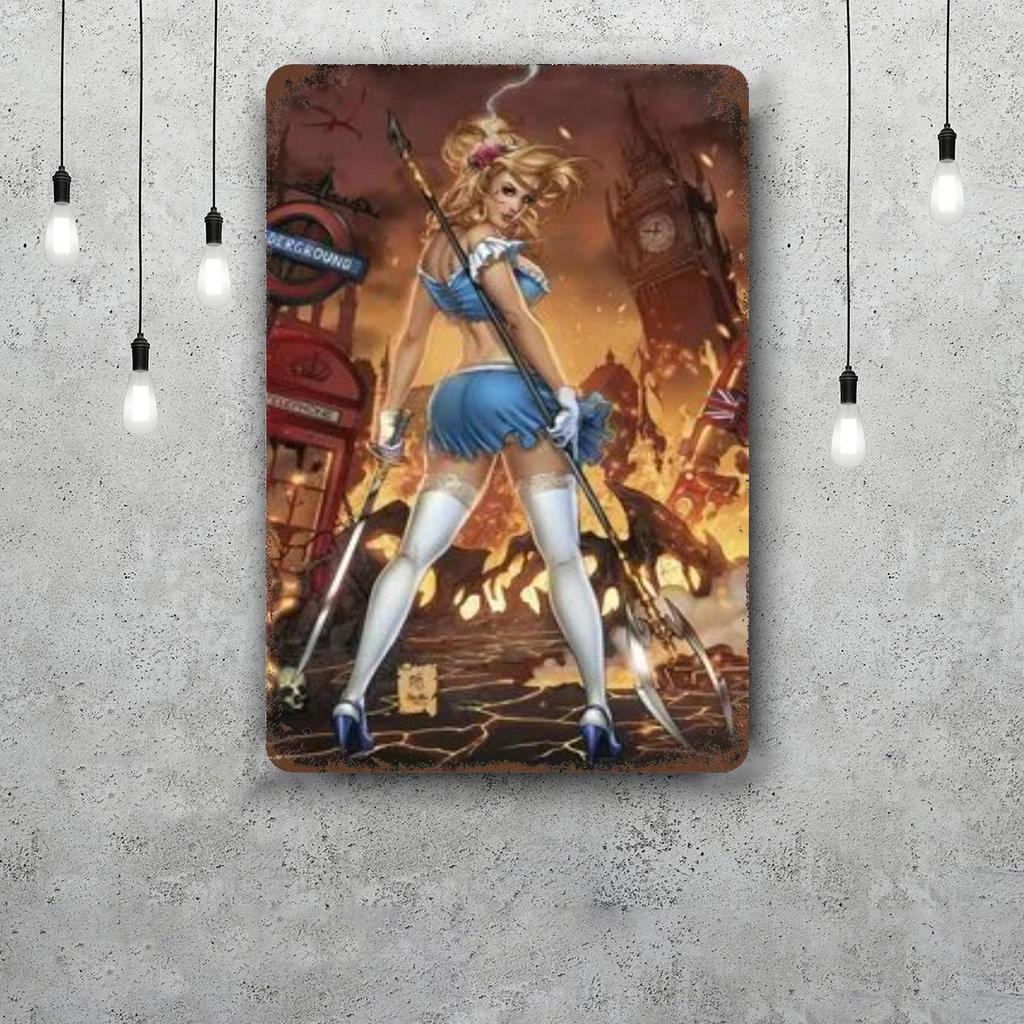 Hero Tales Manga Decor Vintage Metal Signs Tin Signs Captain Poster Decor for Bar Pub Club Man Cave Wall Decoration