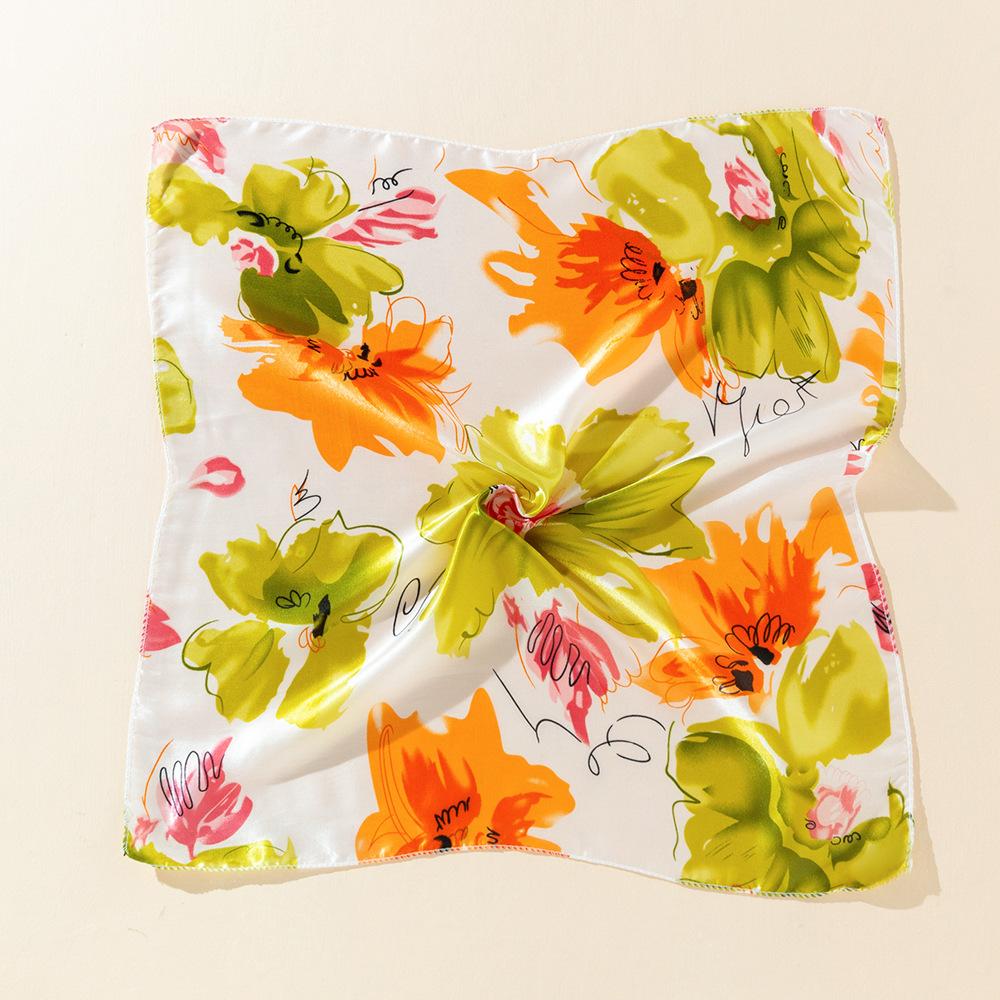 Gift-Giving Bags, Korean Jewelry, Satin Imitation Silk, Small Square Scarf, Silk Scarf, Hand Scarf, Headscarf, Medium Square Scarf Manufacturer