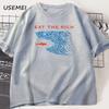 Eat The Rich T-Shirt Unisex Unisex Lustiges Baumwoll-Kurzarm-T-Shirt Streetwear Bedrucktes T-Shirt Lässige Lustige Oberteile Herrenkleidung