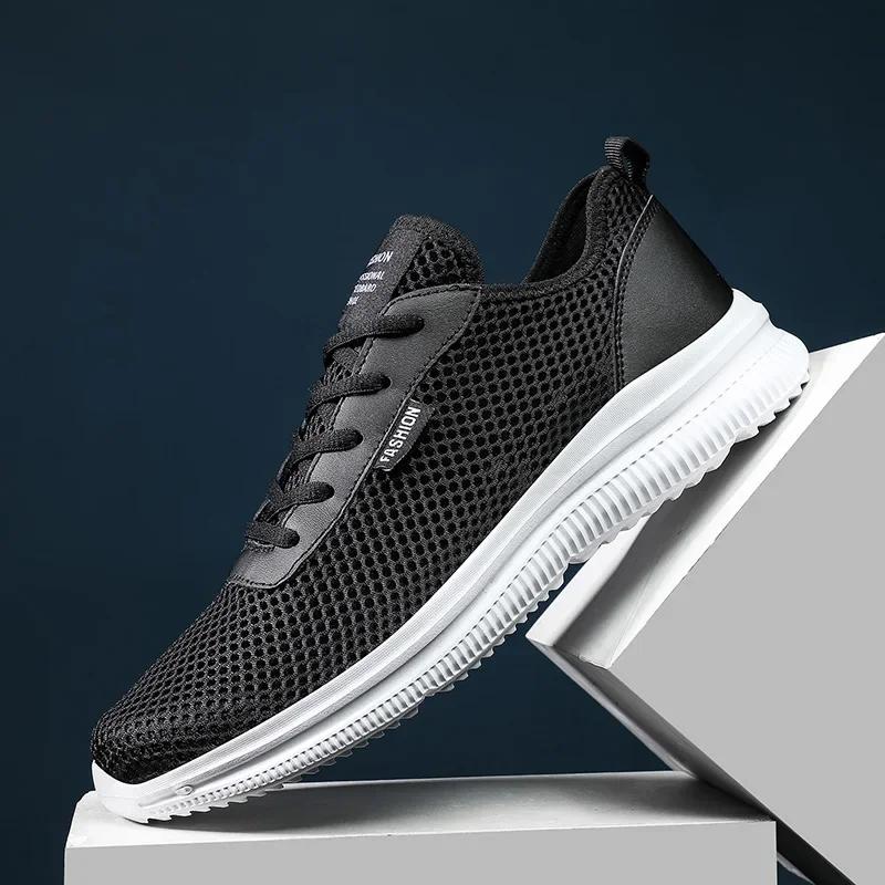 MAEDEF Summer Lace-up Mesh Shoes Men Sneakers Lightweight Men's Casual Shoes Walking Footwear Tenis Masculino Zapatillas Hombre