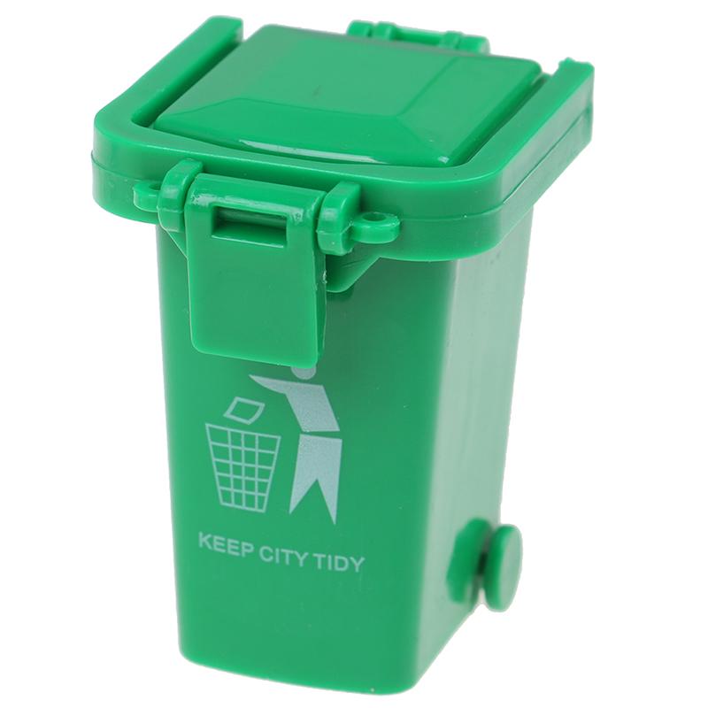 Kid 4Pcs/Set Trash Can Toy Garbage Truck Cans Curbside Vehicle Bin Toys
