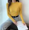 Women's Slim Fit High Neck Sweater: Korean Style, Long Sleeve Knit Top for Autumn/Winter 2024
