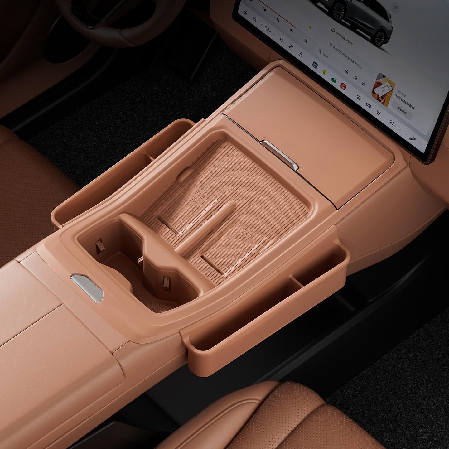 Li Auto L9 Center Console Storage Box 2025 Model - Lower Layer Car Interior Accessory.