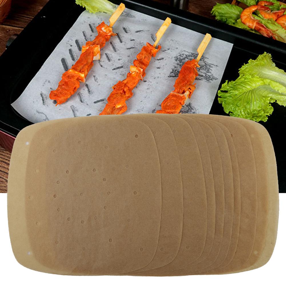 7.5in Perforated     Paper Liners for   Fryer Cooking Steaming(White)