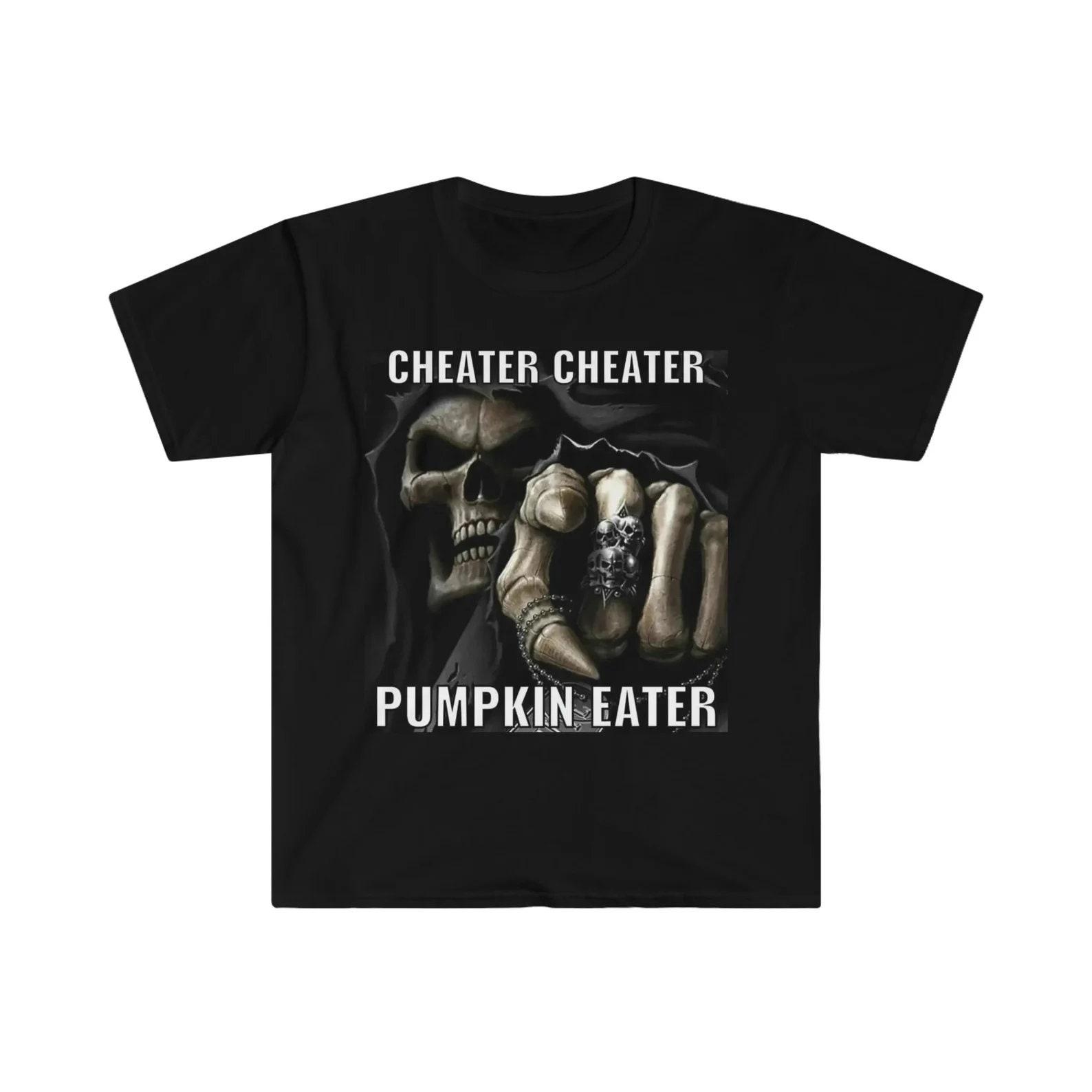 Cheater Cheater Pumpkin Eater Evil Skeleton shirt XL