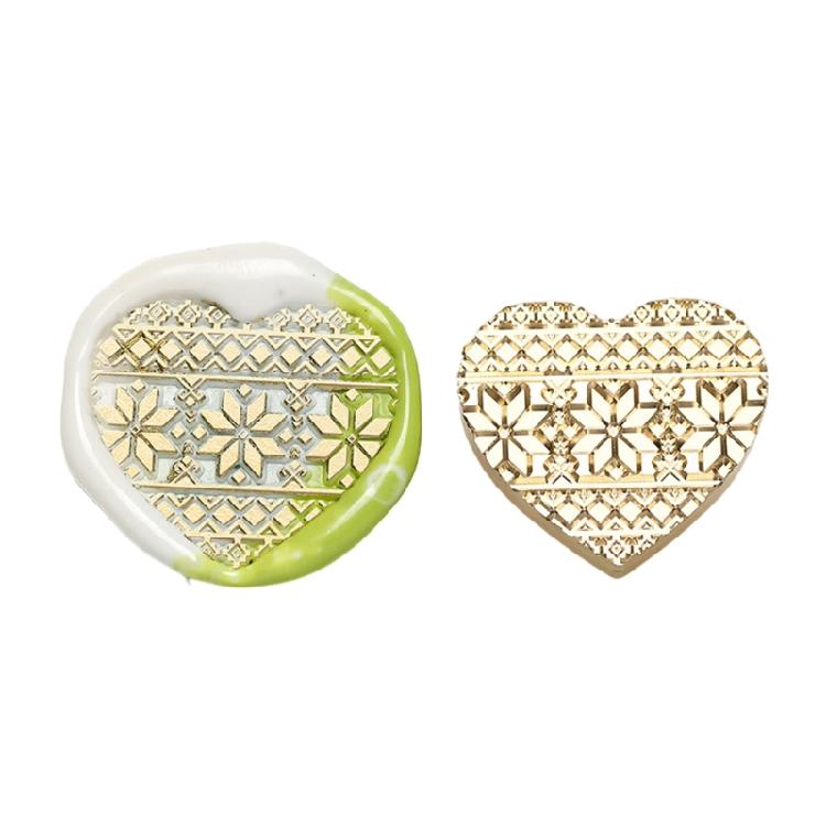 Brass Head Seal Stamp Heart Series Sealing Wax Stamp Heart Shaped Wax Seal Stamp for Letters Invitations Decoration