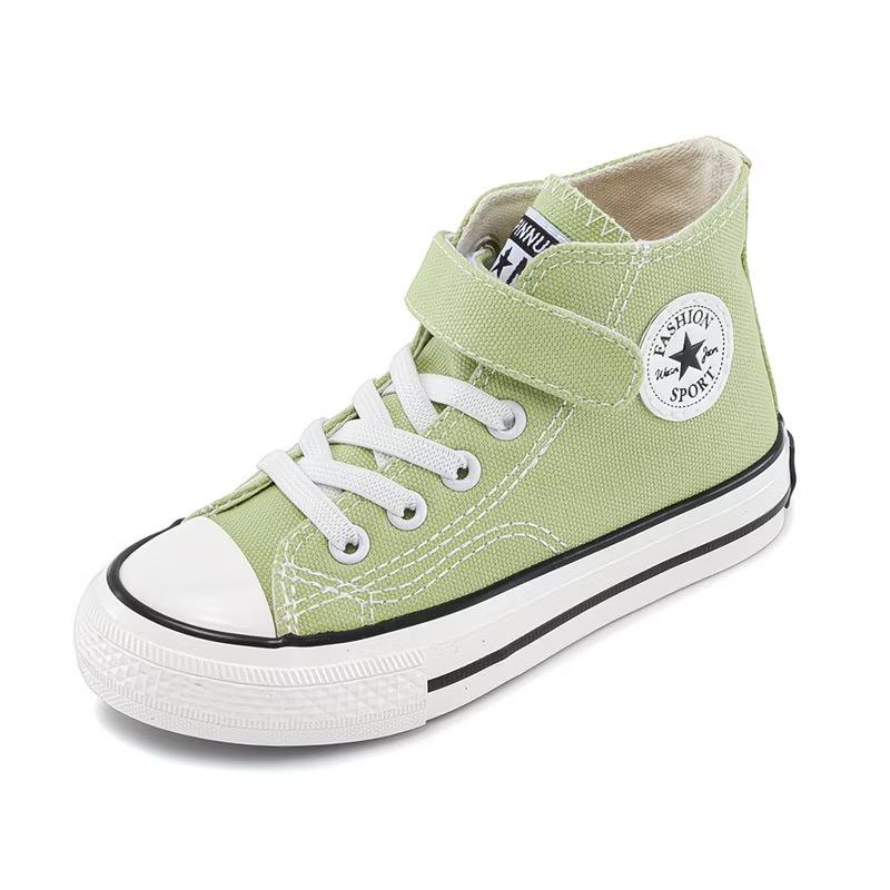 Children's High-Top Canvas Shoes Boy's Cloth Shoes Girls' Sneakers