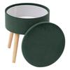 Atmosphera "Tess" Velvet Storage Stool - Jade