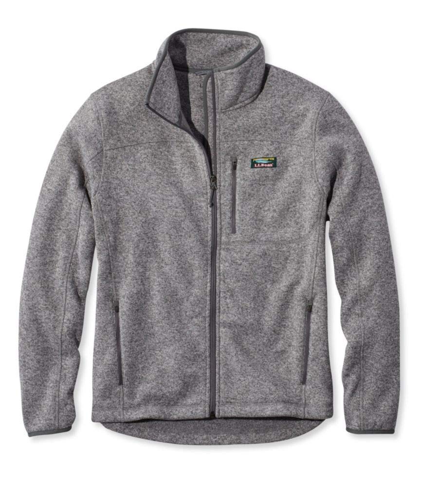 LL Bean Fleece Hoodie US Size 0TTH312004 Men's Sweater/Full-Zip Jacket, Gray, Fit, Regular, M,