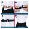 Camisas Masculinas Femininas Cintos de Fixação Nylon Preto Antiderrapante Faixa de Cintura Alças Ajustáveis Suportes para Camisa para Enfiar Suspensórios Antirrugas para Negócios