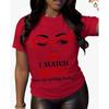 Unisex Oversized Crew Neck T-Shirt With 3D Letter Print Breathable Quick Dry Cotton Blend Loose Fit Top
