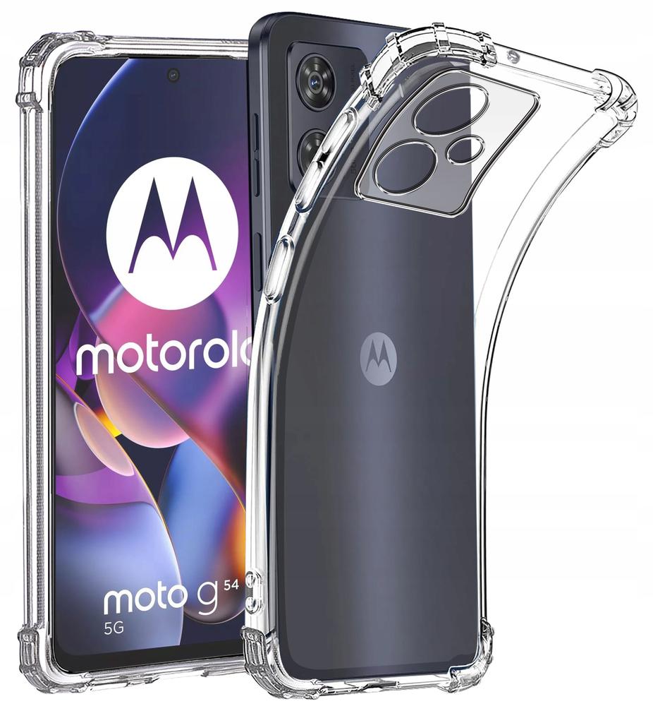 Case for Motorola Moto G54 5G/Power Edition ANTI-SHOCK CLEAR CASE + 9H Glass