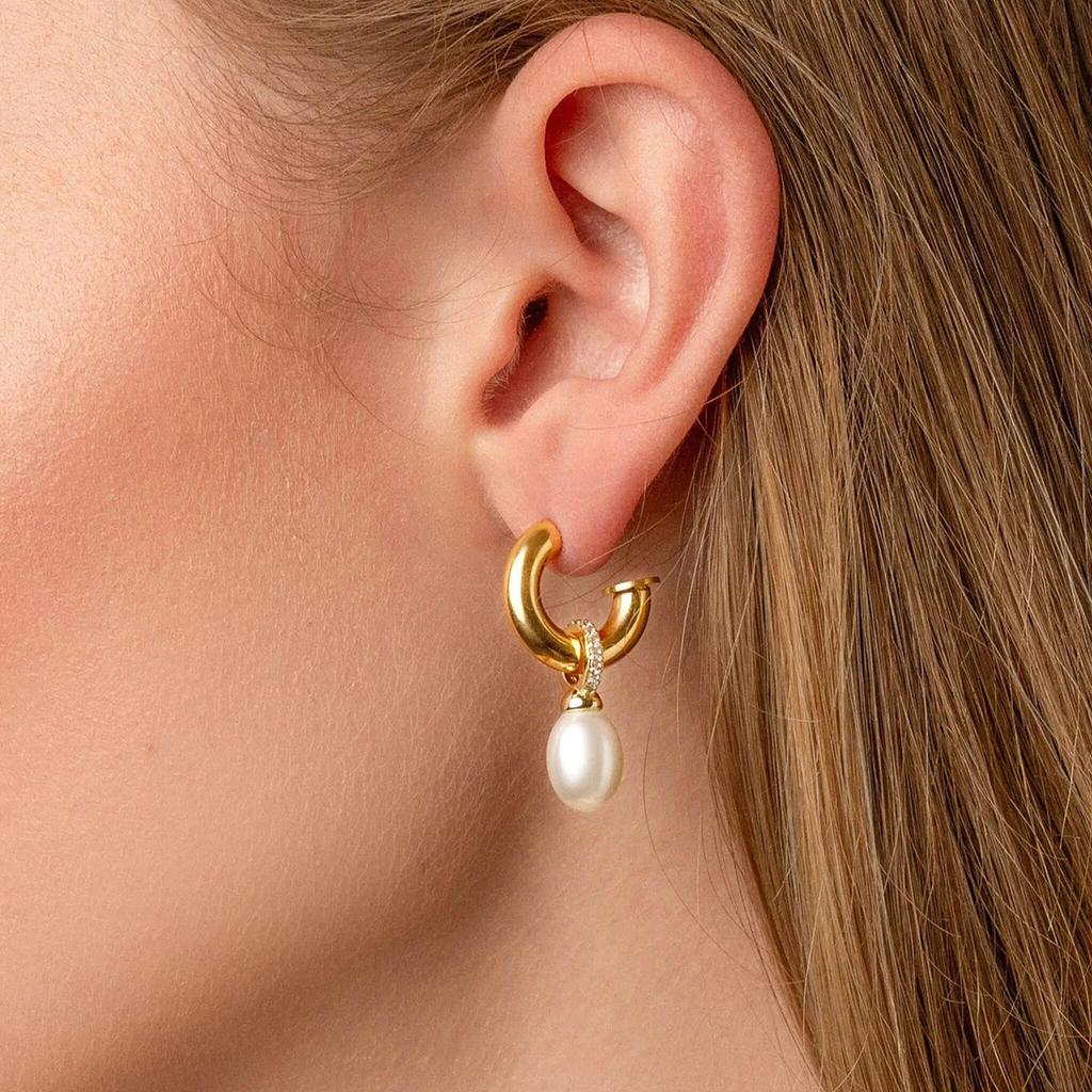 European and American stainless steel pearl earrings earrings do not fade earrings titanium steel