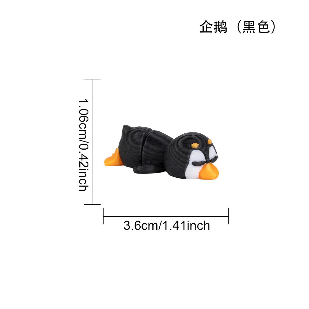 3D Printed Articulated Penguin Toy for Kids - Cute Animal Figurine