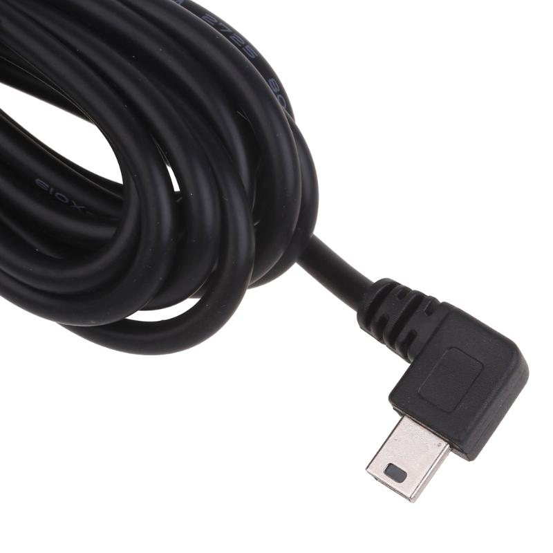 90° 3-Wire 12V~30V To 5V 2.5A Mini USB Cable Portable Car Charger Adapter Cord Power Box Wire Line for Mini USB Devices