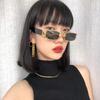2022 Trendy Red Small Frame Sunglasses for Women – Fashionable Internet Celebrity Style with Lens Card Earring