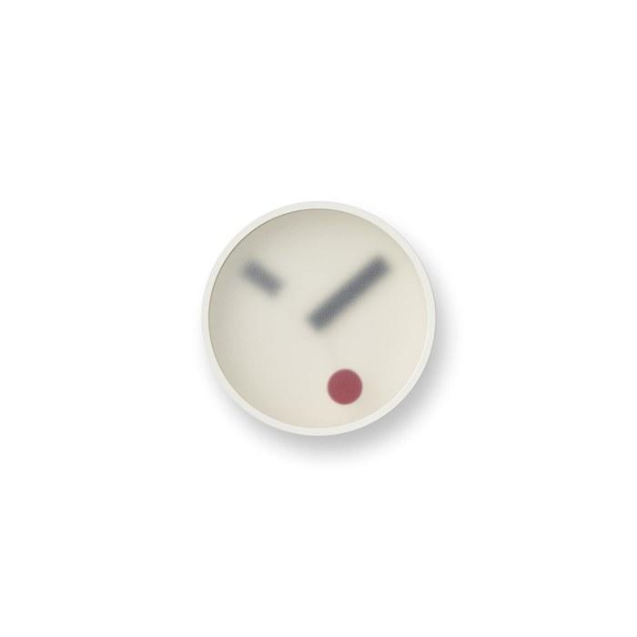 Lemnos Wall Clock Analog Kehai Plaster Aluminum White KM22-01 WH, 130x55mm
