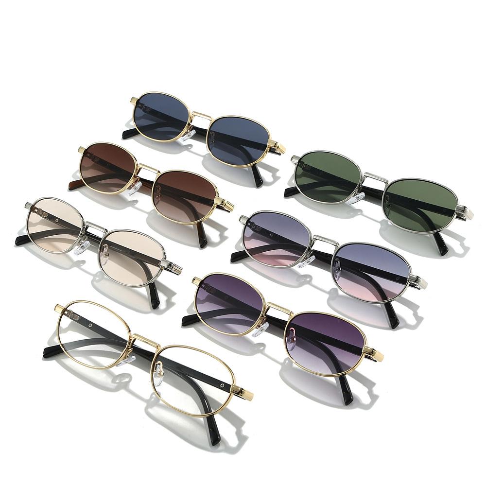 2025 Fashion Oval Sunglasses Women Luxury Brand Designer Sunshades UV400 Metal Frames Retro Glasses