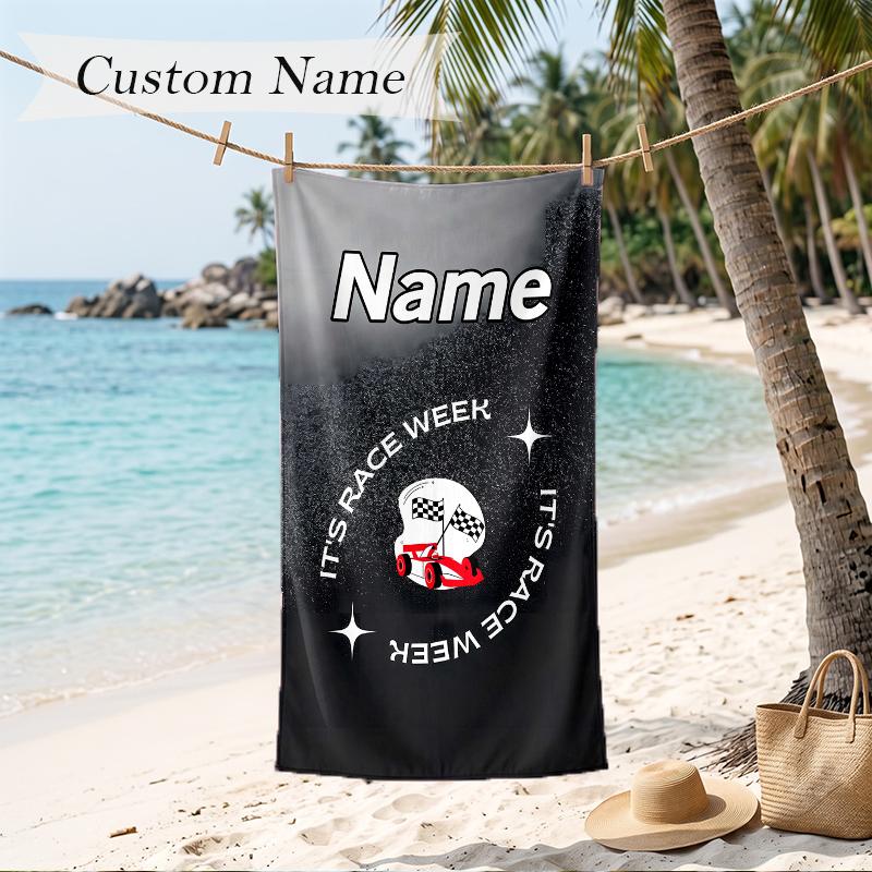 Asciugamano da Spiaggia Stampato con Nome Personalizzato F1 Asciugamano Morbido Personalizzato per Nuoto Spiaggia Viaggio