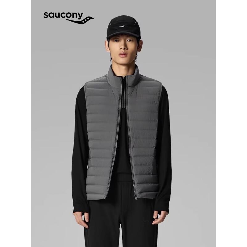 SAUCONY Versatile Stand Collar Goose Down Vest 3XL