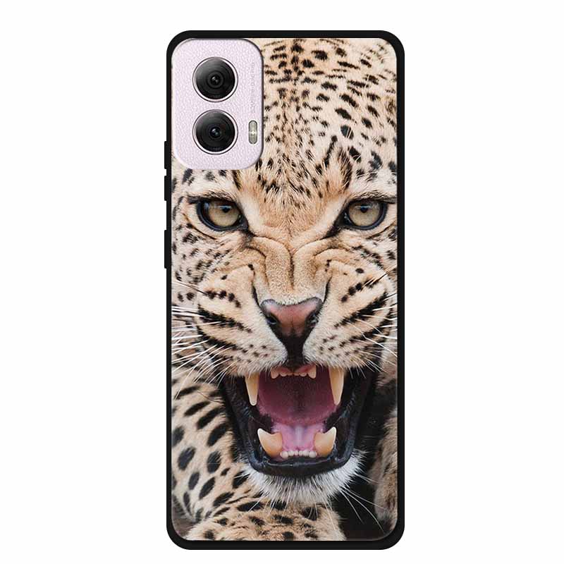 For Moto G Power 2024 Case TPU Animals Soft Silicone Phone Cases For Motorola G Power 2024 5G Wolf Protector Original Back Cover